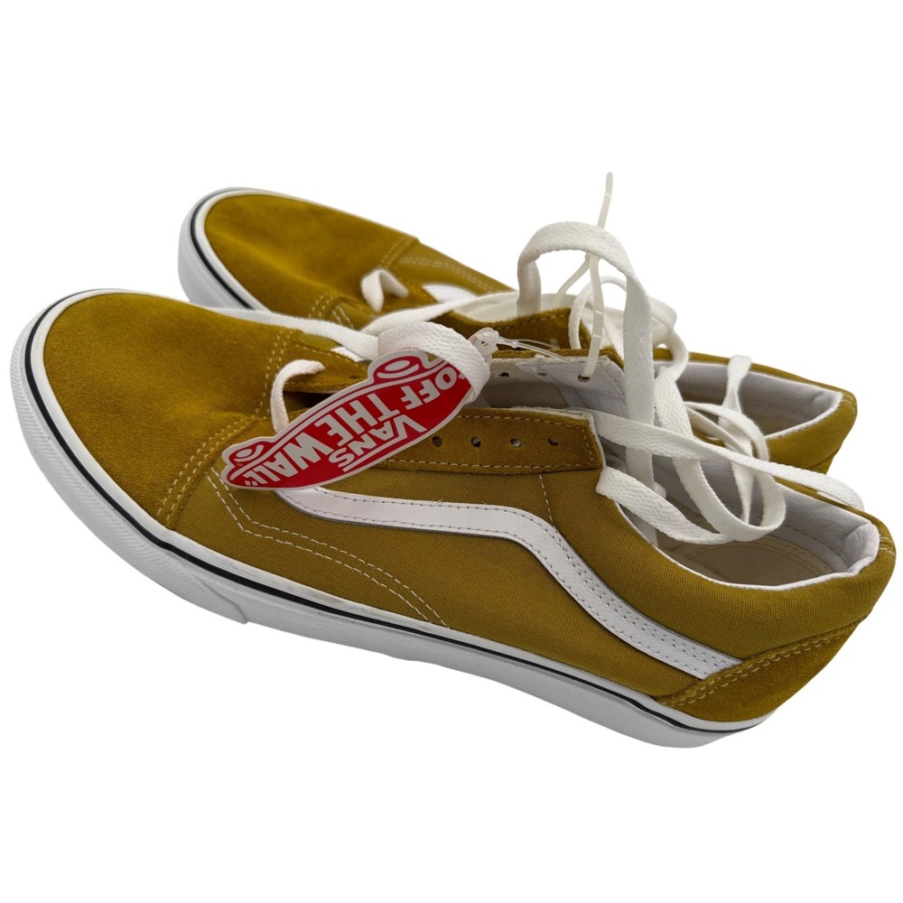 Vans Old Skool Suede Canvas Mustard Yellow Gold Sneakers Mens 8.5 Women's 10
